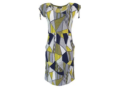 Zeleno modré kapsové šaty - vel.38